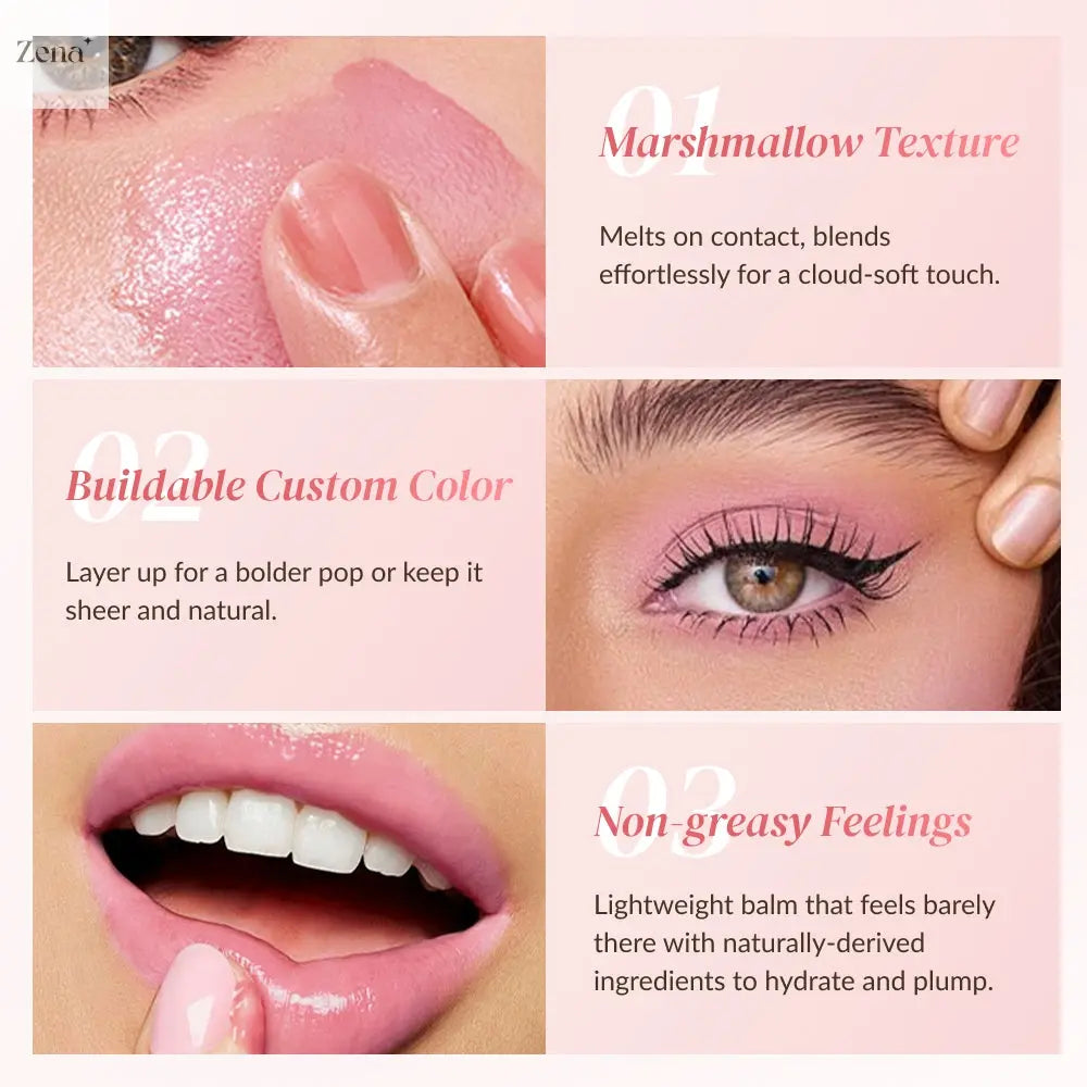 Black Marshmallow Lip & Cheek Balm ZenaMakeup