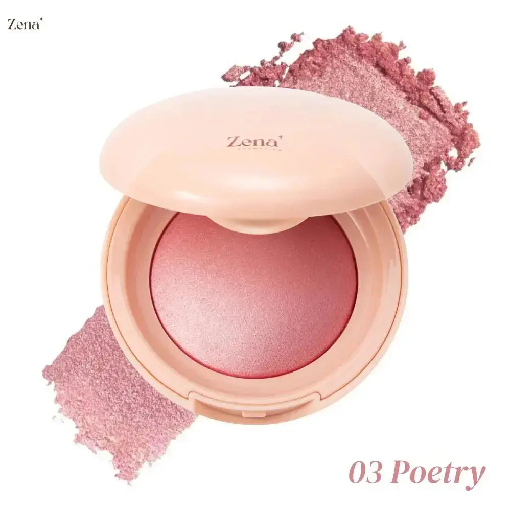 Bloom Up Baked Highlighting Blush ZenaMakeup