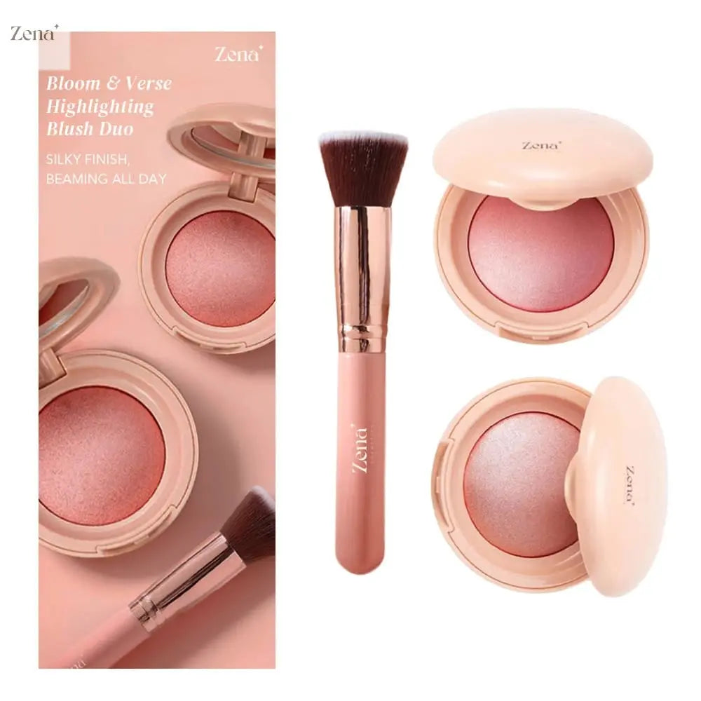 Bloom & Verse Highlighting Blush Duo ZenaMakeup