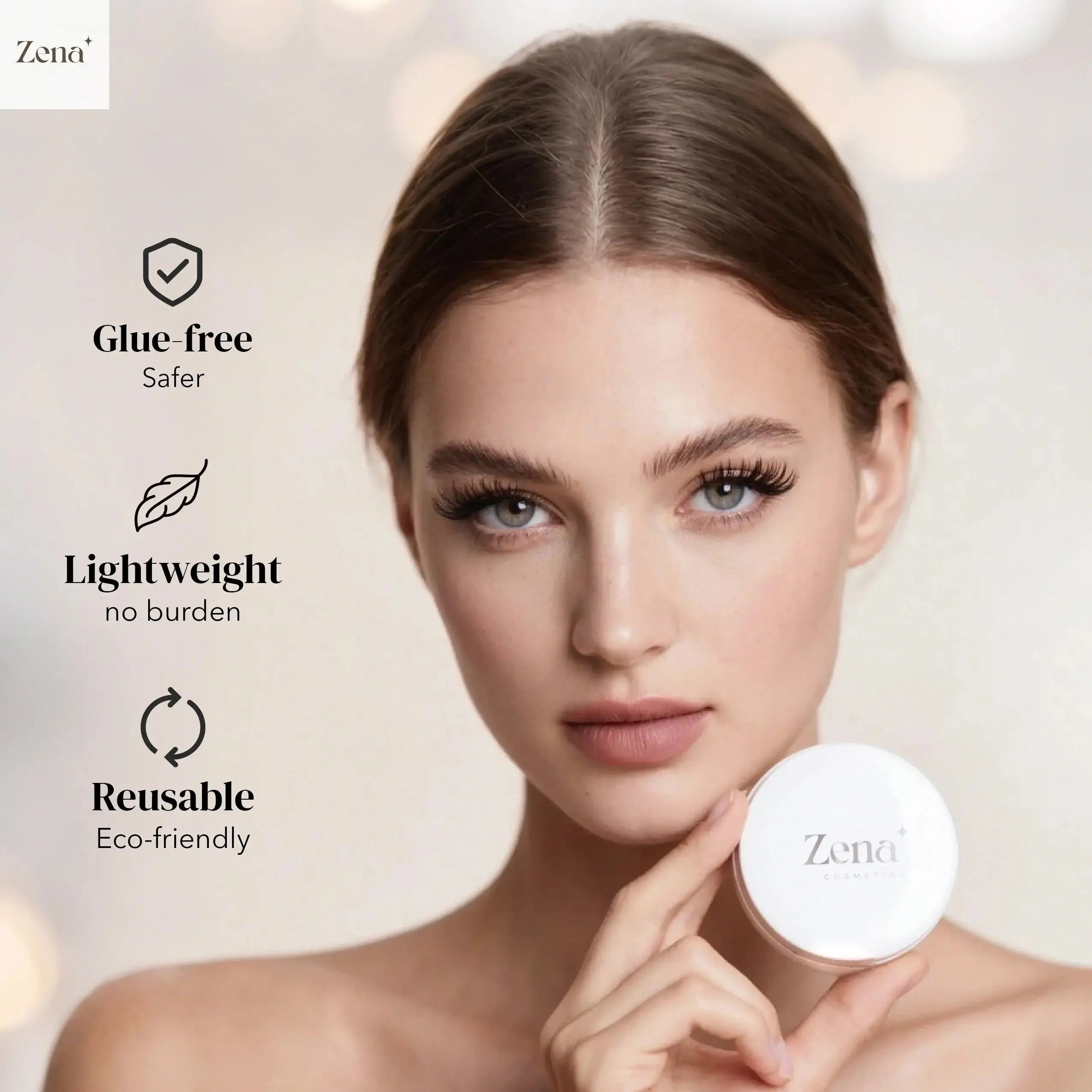 Classy Winged Magnetic False Lashes ZenaMakeup