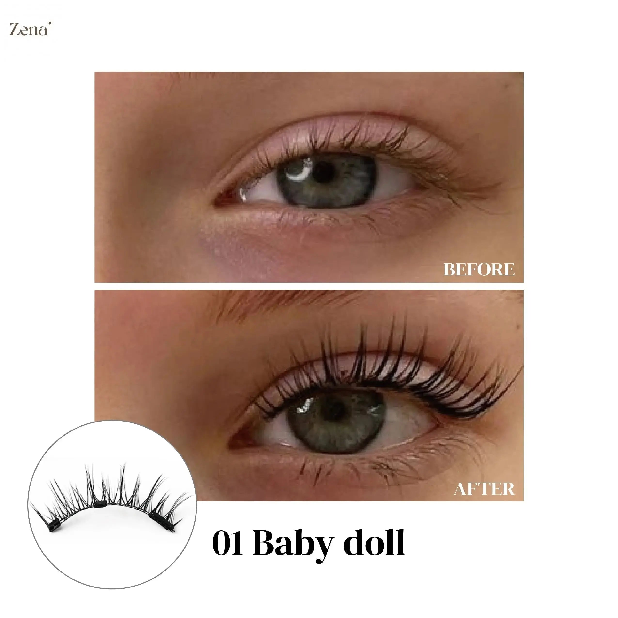 Classy Winged Magnetic False Lashes ZenaMakeup