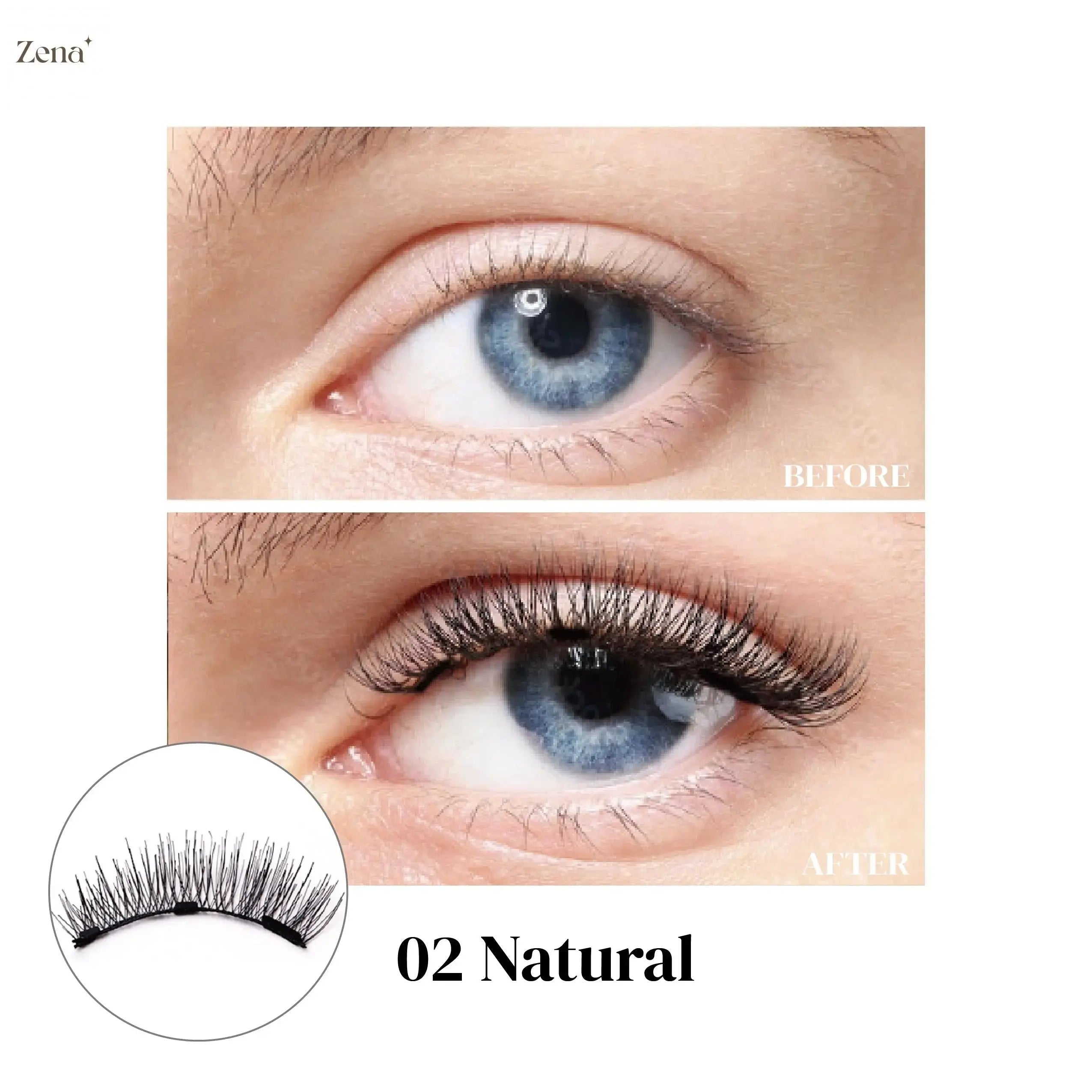 Classy Winged Magnetic False Lashes ZenaMakeup