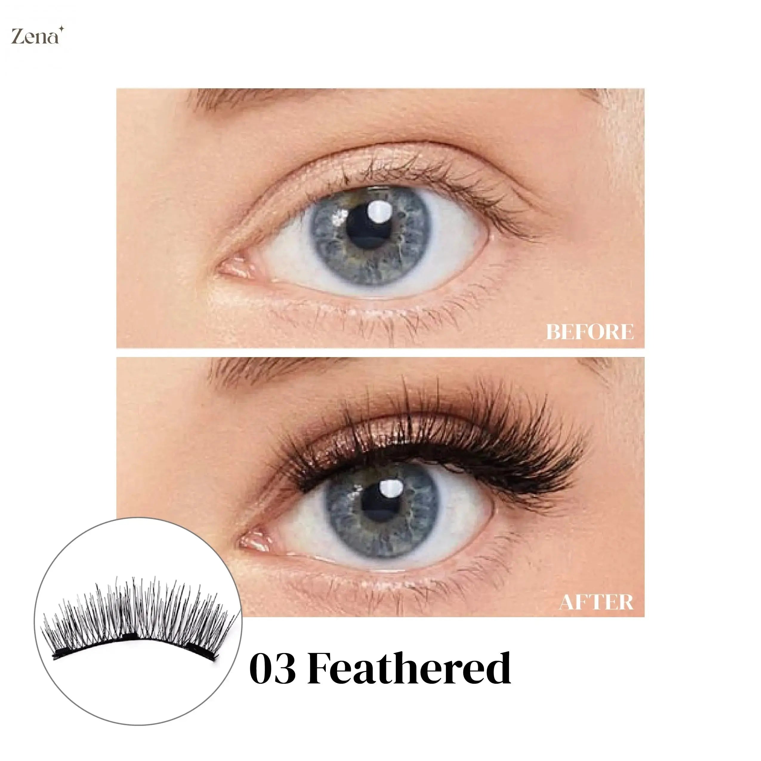Classy Winged Magnetic False Lashes ZenaMakeup
