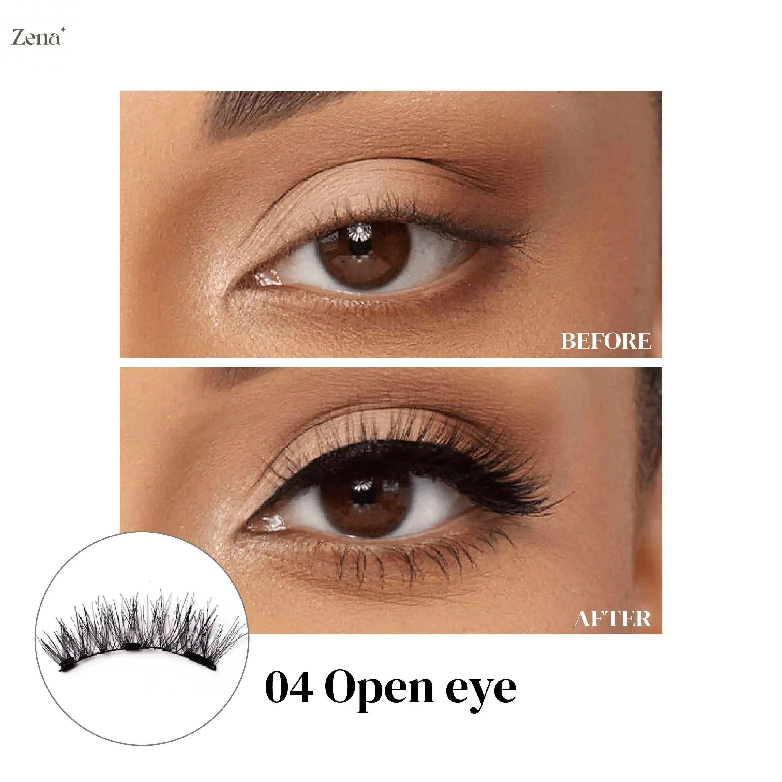 Classy Winged Magnetic False Lashes ZenaMakeup