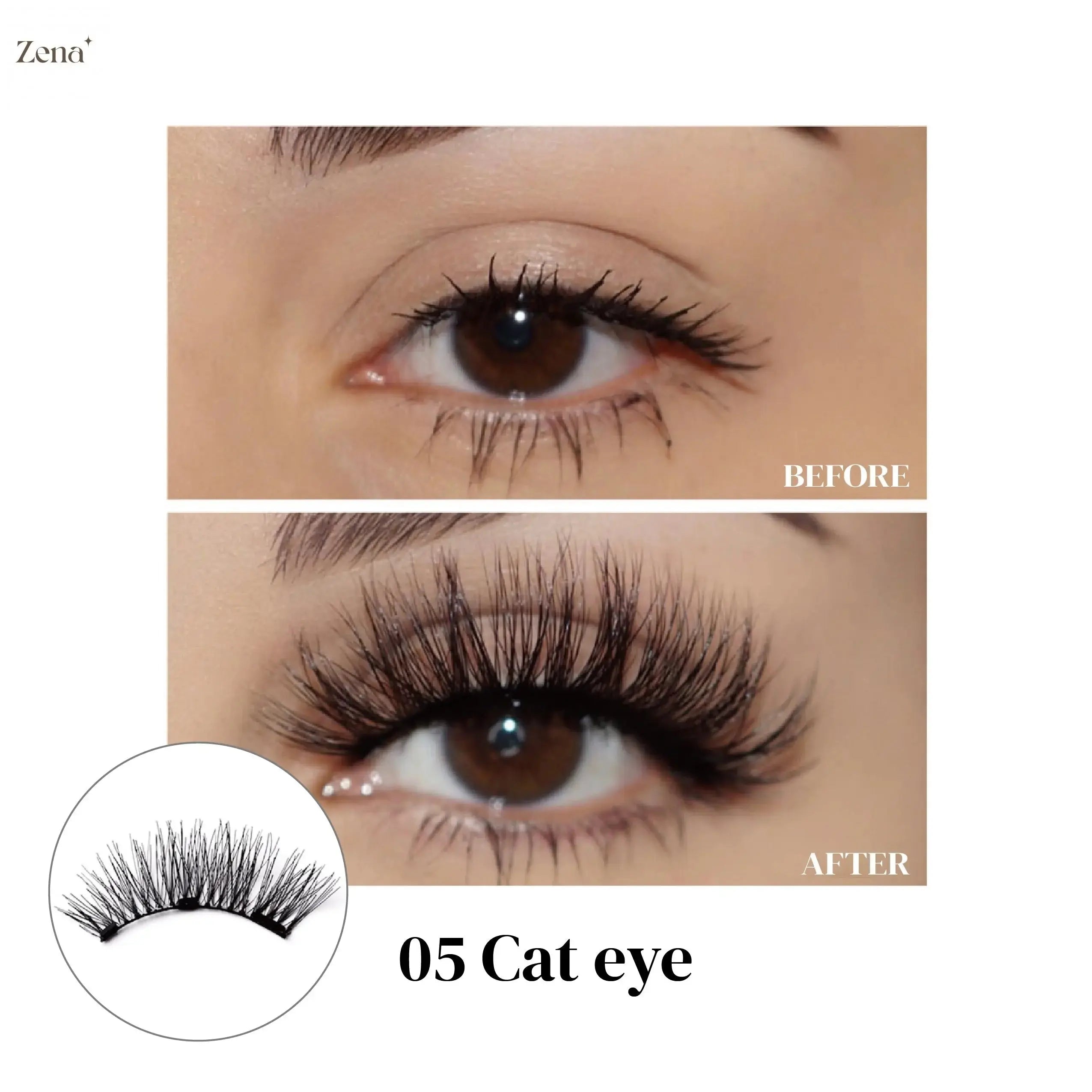 Classy Winged Magnetic False Lashes ZenaMakeup