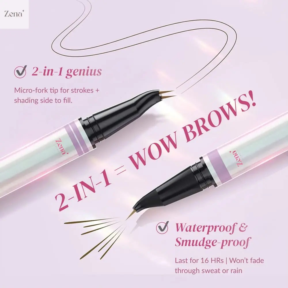 Fluffy Up 2-in-1 Brow Pen ZenaMakeup