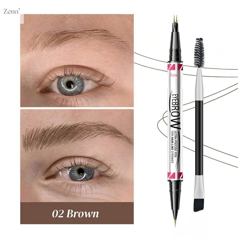Fluffy Up 2-in-1 Brow Pen ZenaMakeup
