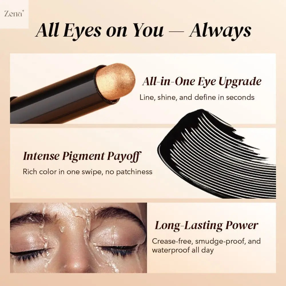 Glam Essentials: Eyeshadow & Mascara & Eyeliner Set ZenaMakeup