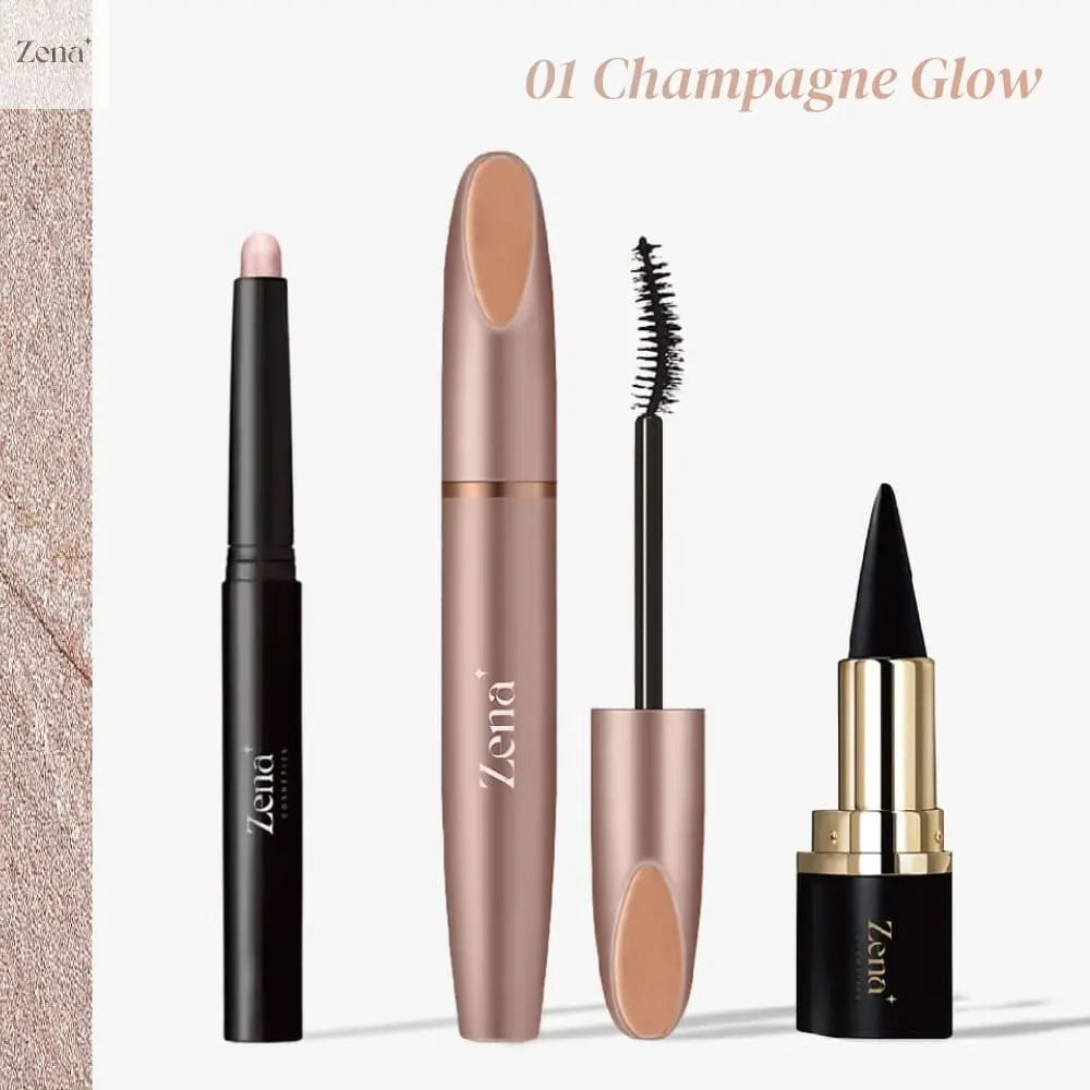 Glam Essentials: Eyeshadow & Mascara & Eyeliner Set ZenaMakeup