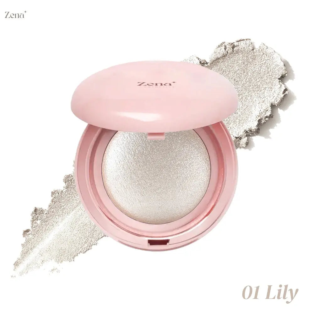 Gleam On Baked Highlighter ZenaMakeup