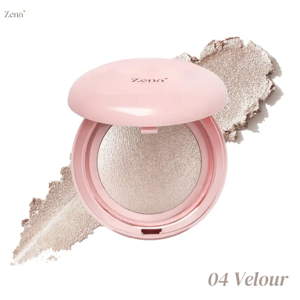 Gleam On Baked Highlighter ZenaMakeup