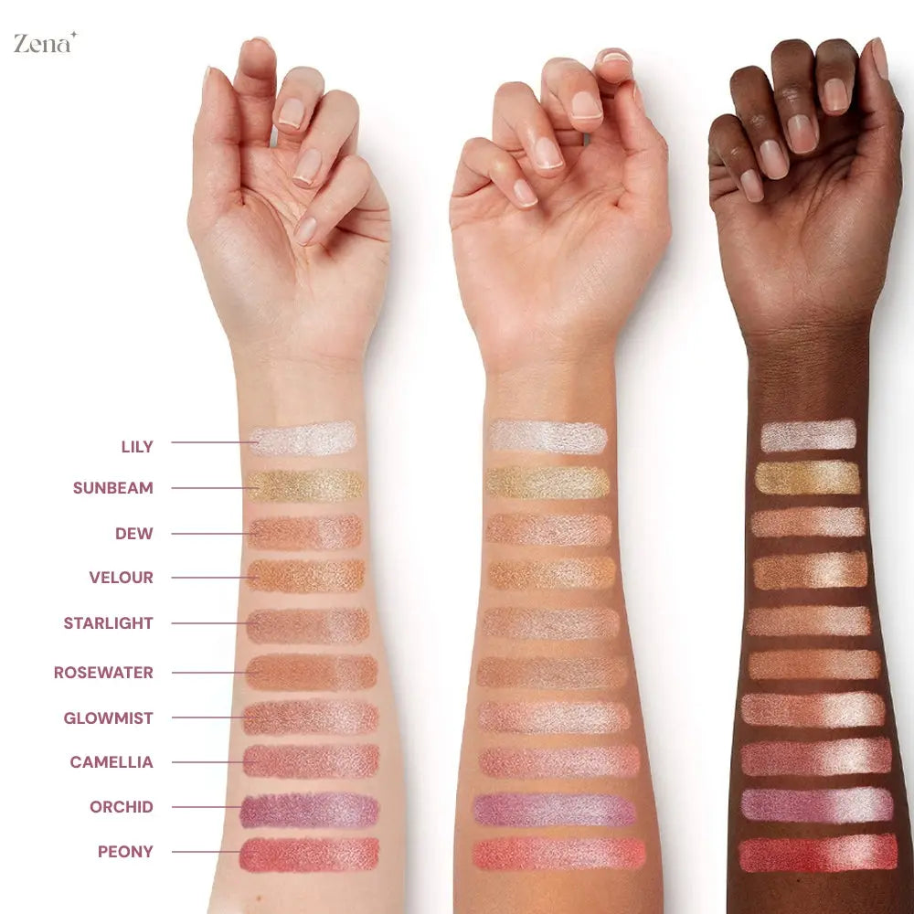 Gleam On Baked Highlighter ZenaMakeup