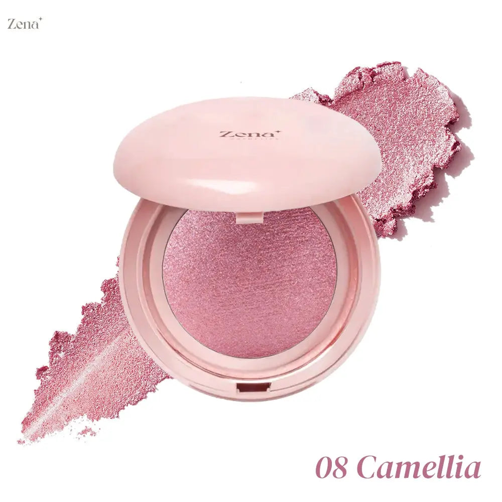 Gleam On Baked Highlighter ZenaMakeup
