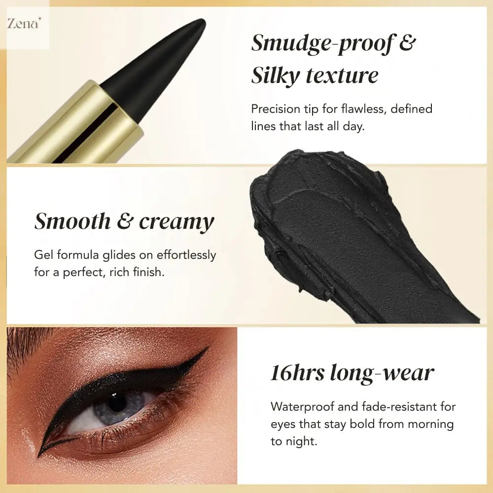 Glided-on Waterproof Kajal Eyeliner Duo ZenaMakeup