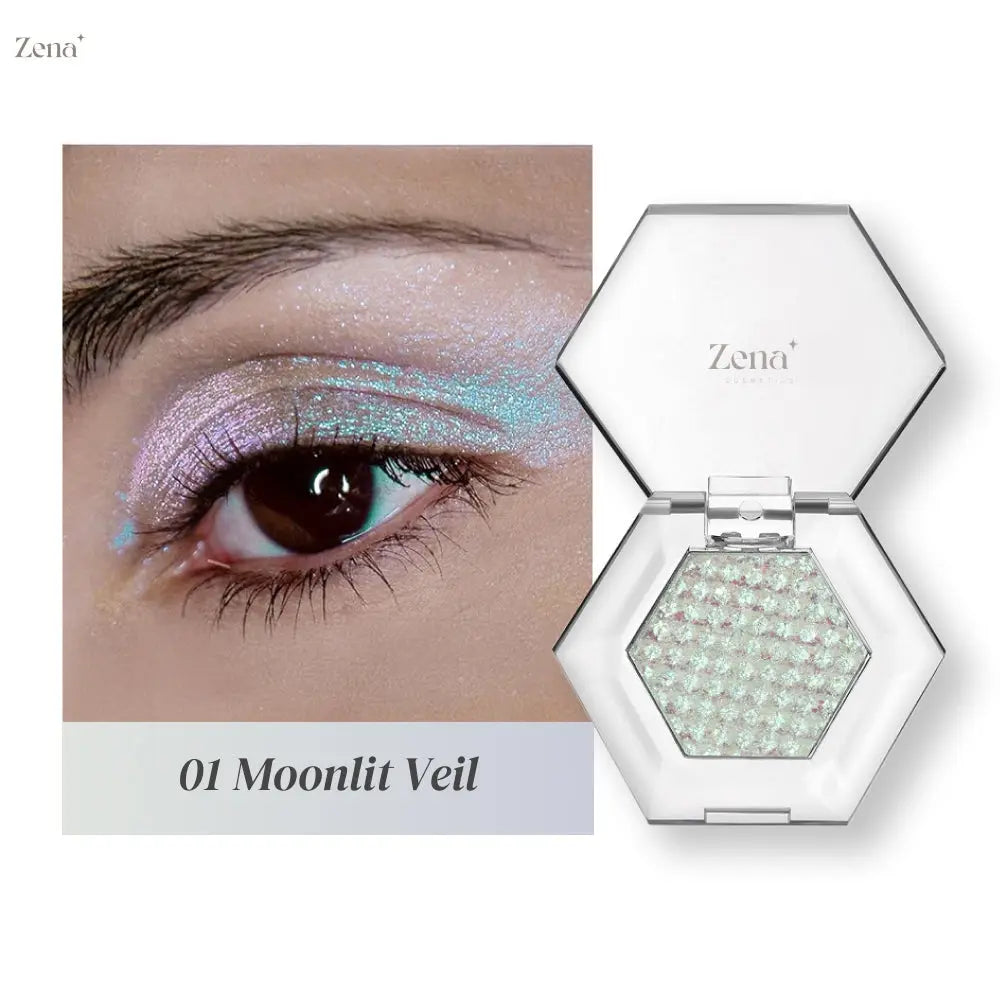 One-swipe High Shine Glitter Eyeshadow ZenaMakeup