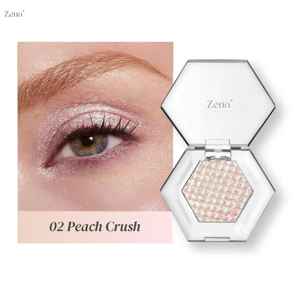 One-swipe High Shine Glitter Eyeshadow ZenaMakeup