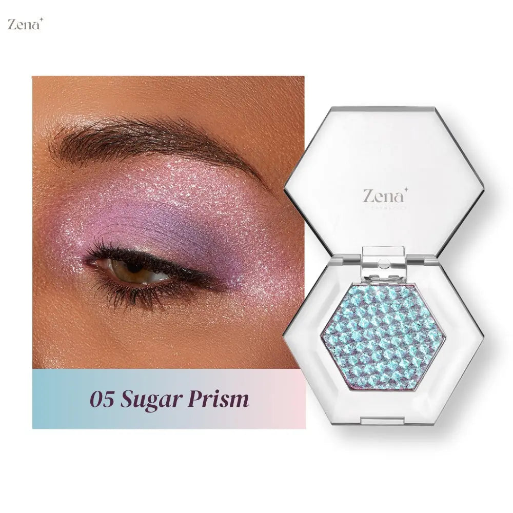 One-swipe High Shine Glitter Eyeshadow ZenaMakeup