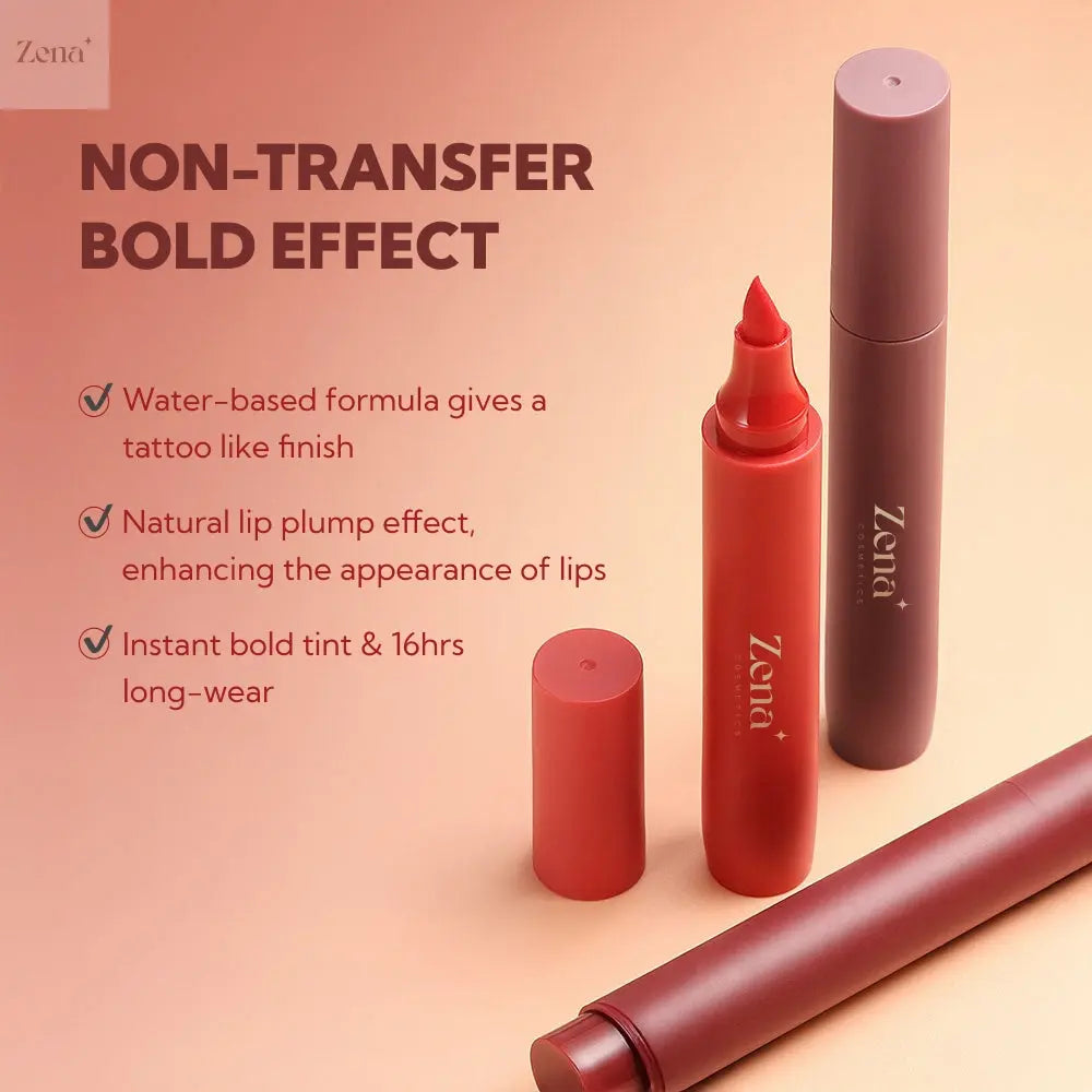 bold lip tint marker lip stain non-transfer formula long-lasting & natural lip plump effect