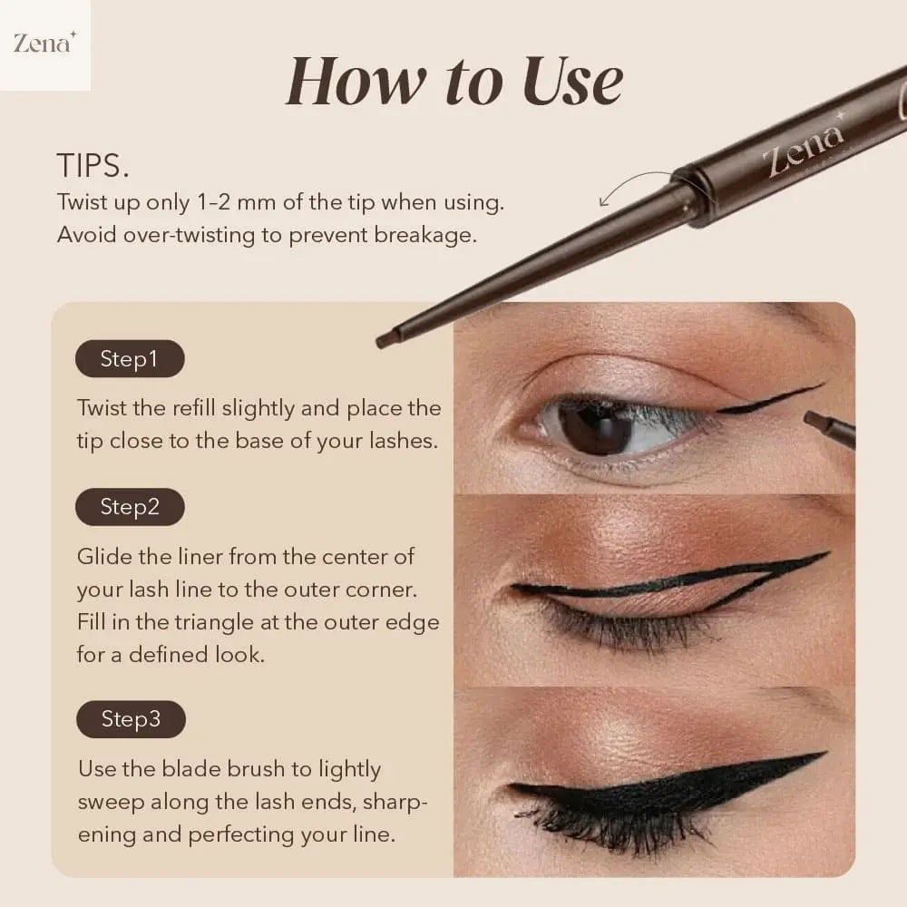 Ultra Slim Stay-on Eyeliner ZenaMakeup