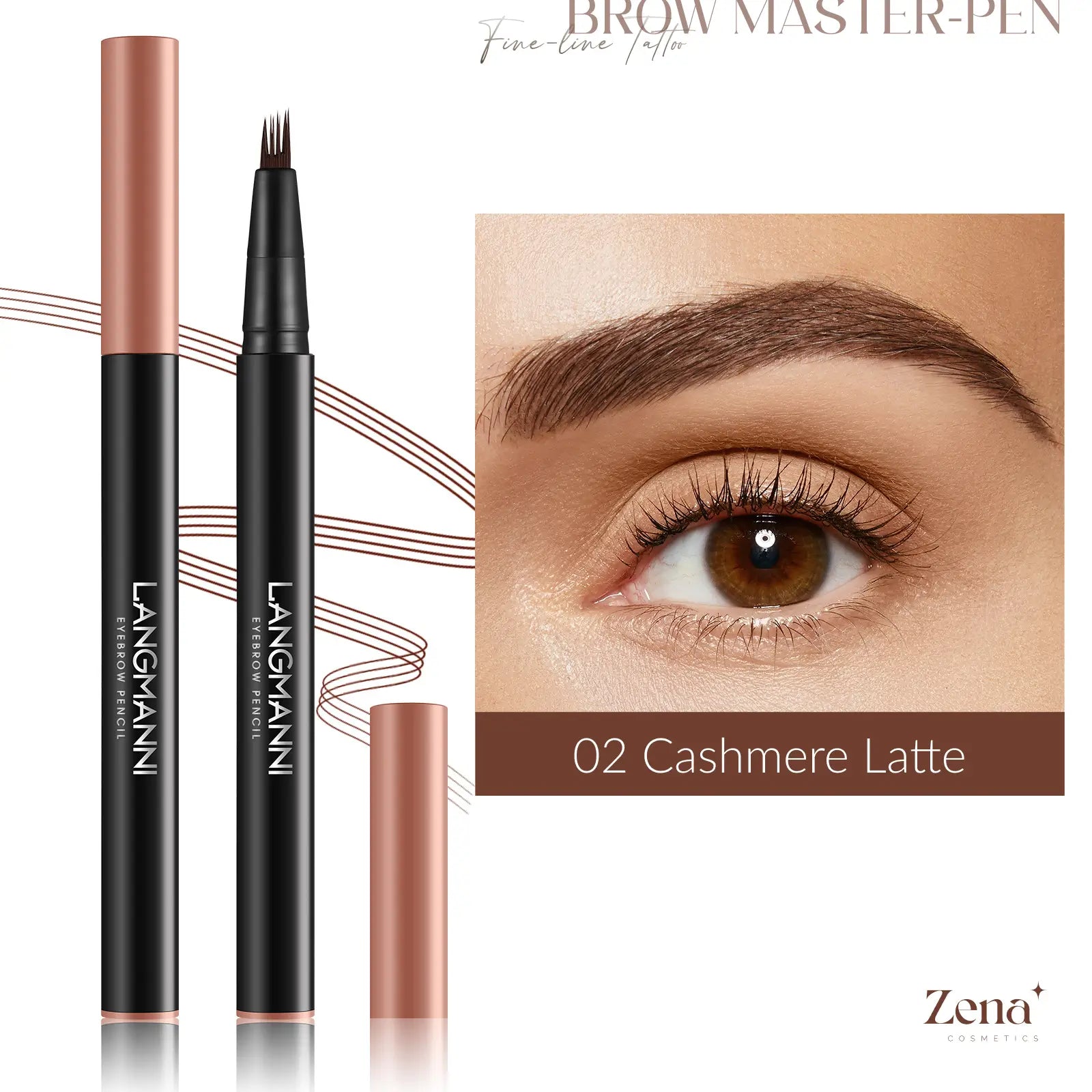 Fine-Line Tattoo Brow Master Pen - Achieve Defined Eyebrows 12HRS