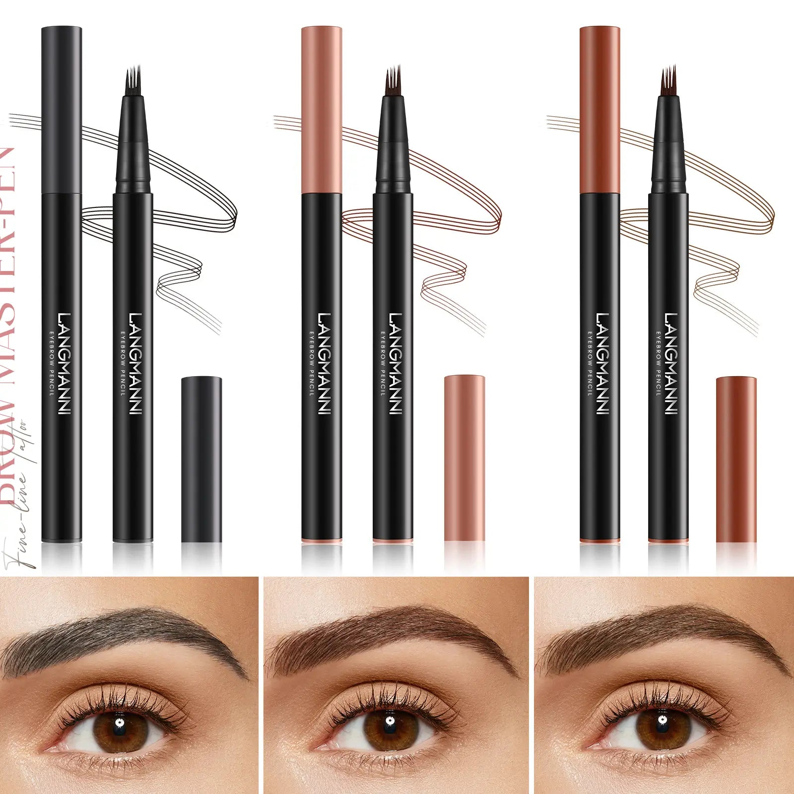 Fine-Line Tattoo Brow Master Pen Trio - Achieve Defined Eyebrows 12HRS