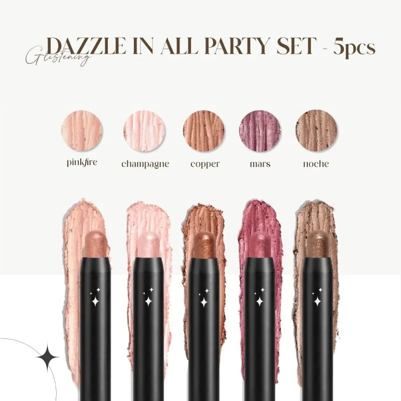 Dazzle in All Party Set- 5 Glistening Eyeshadow Sticks