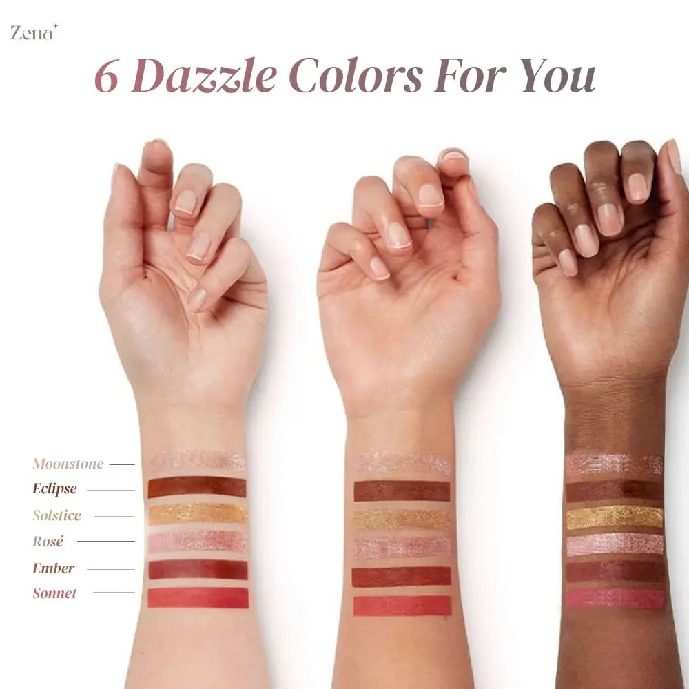 Dazzle On Long-lasting Liquid Eyeshadow ZenaMakeup