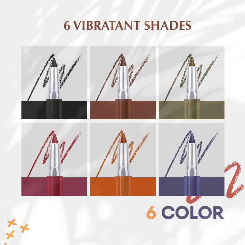 Precision Gel Eyeliner - 6 Vibrant Shades, Smudge-Proof