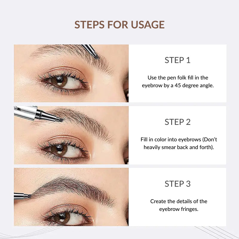 Step-by-step guide for using the eyebrow tinting and lamination kit