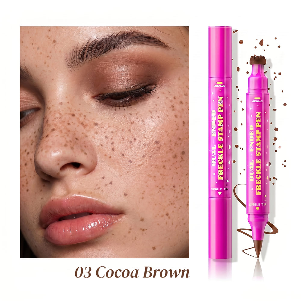 Makeup product with close-up of face and product details