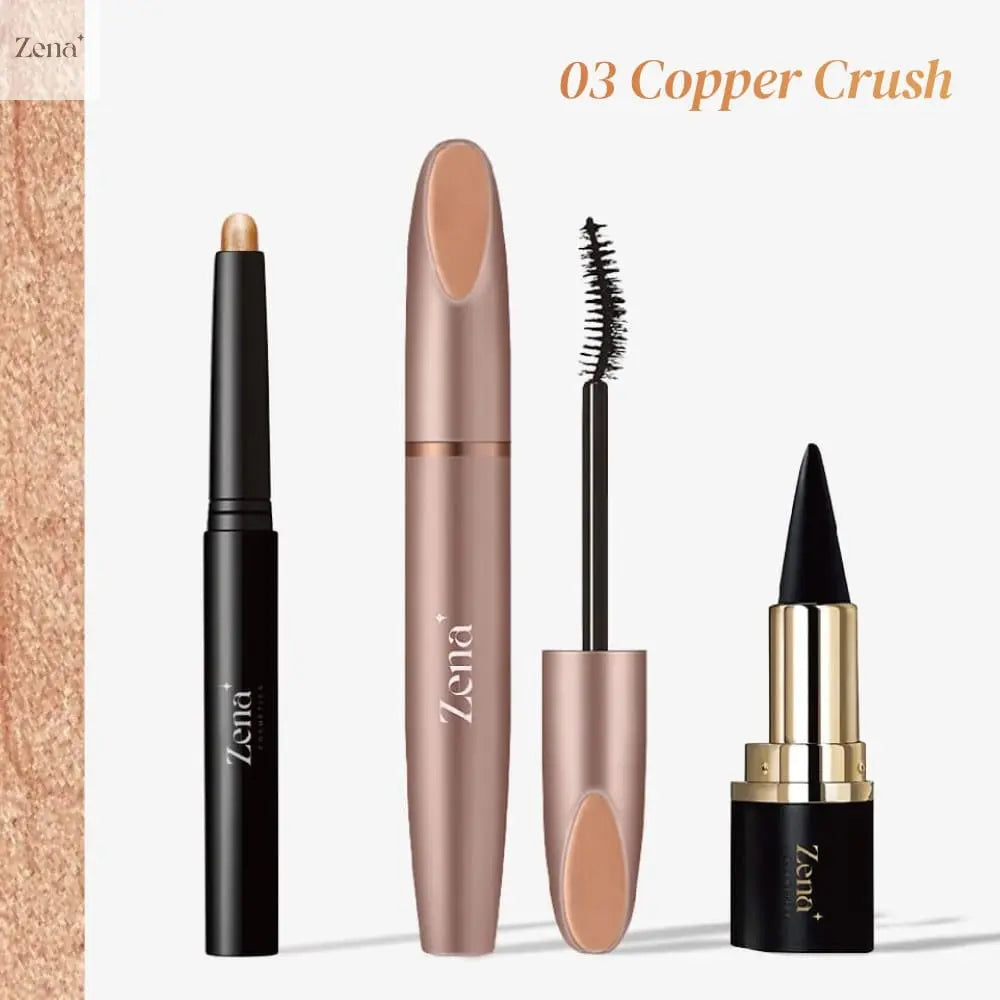 Glam Essentials: Eyeshadow & Mascara & Eyeliner Set ZenaMakeup