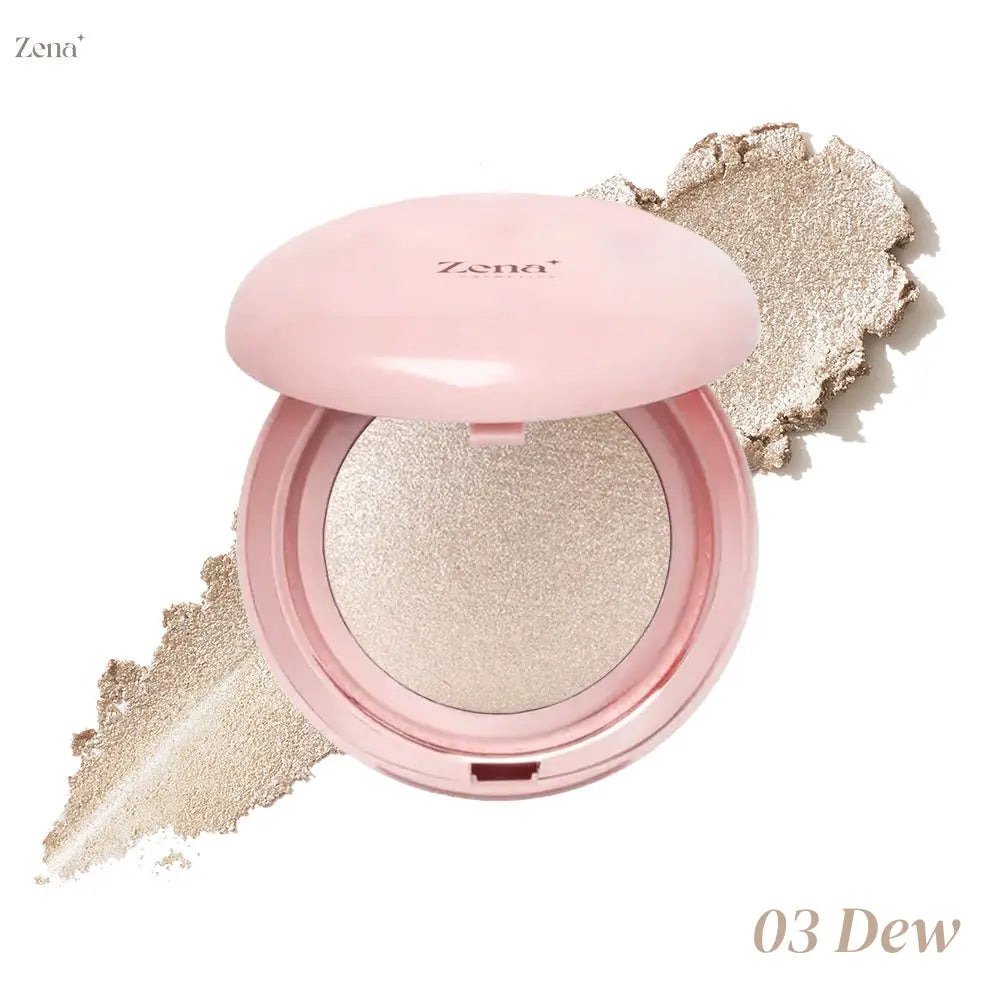 Gleam On Baked Highlighter ZenaMakeup