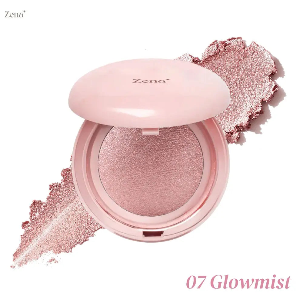 Gleam On Baked Highlighter ZenaMakeup