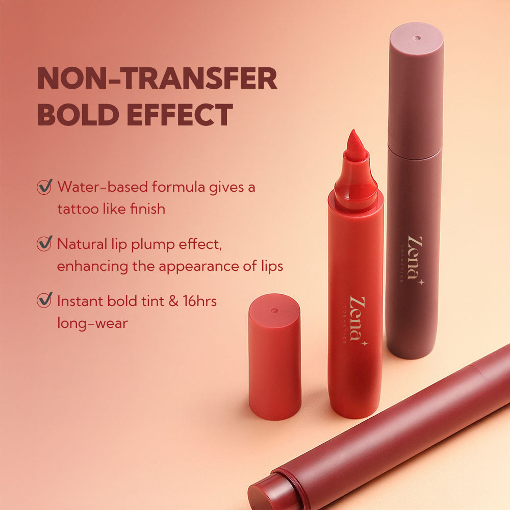 bold lip tint marker lip stain non-transfer formula long-lasting & natural lip plump effect