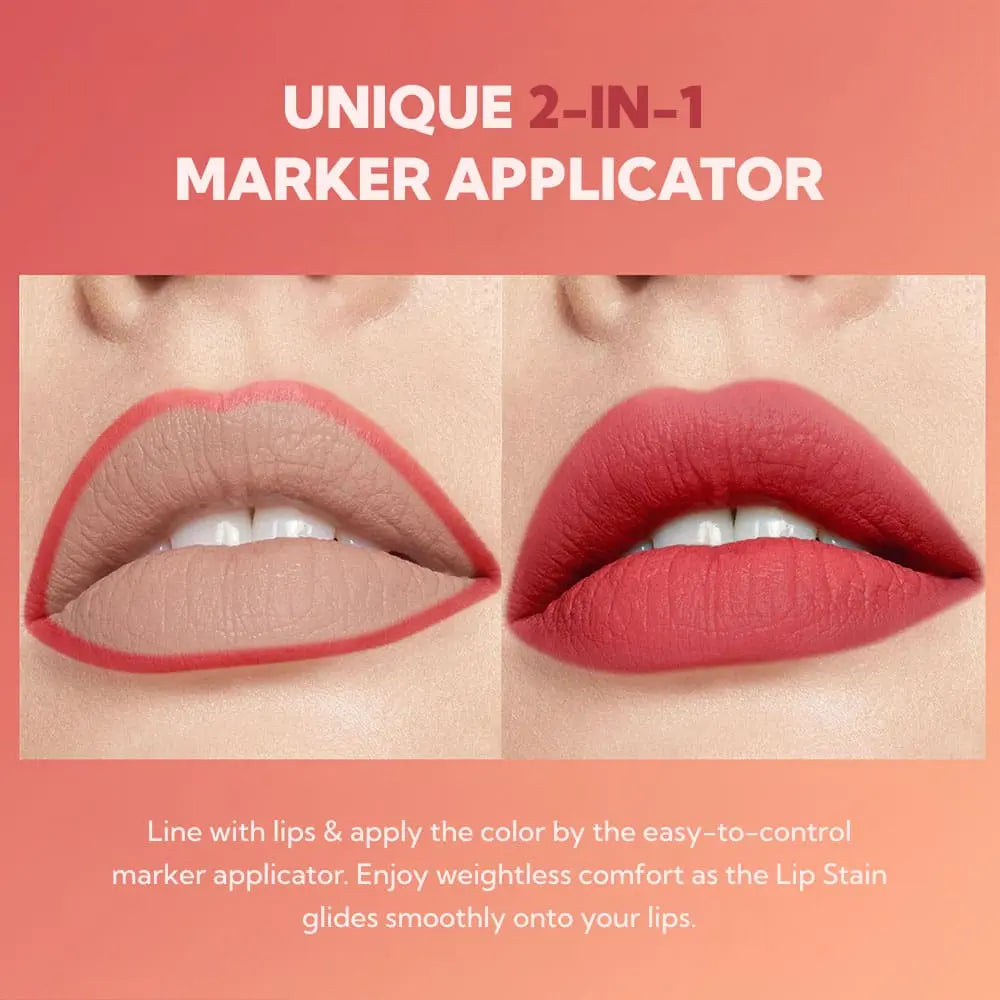 bold lip tint marker lip stain 2-in-1 applicator lip liner