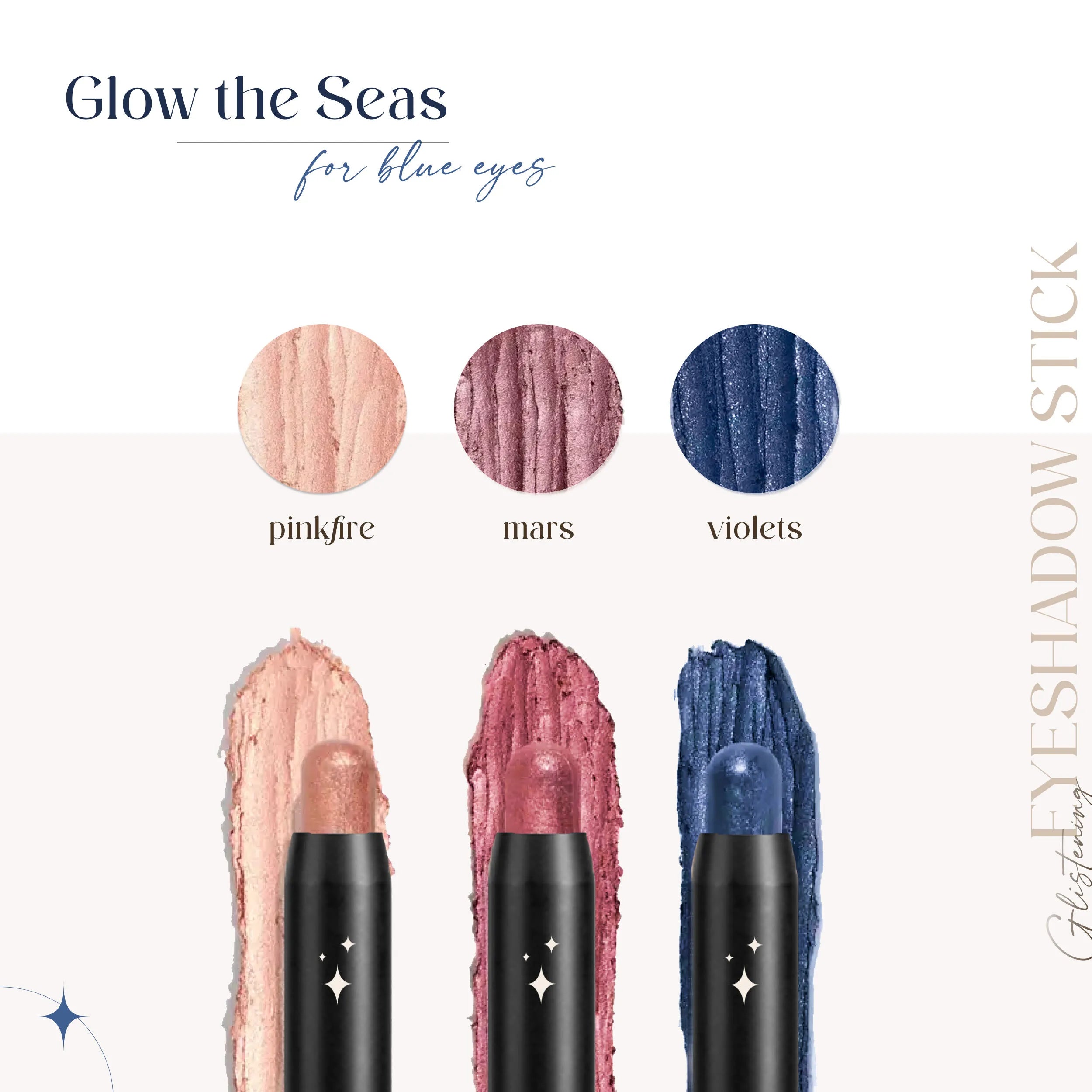 Radiant Allure - Glistening Waterproof Eyeshadow Stick TRIOs