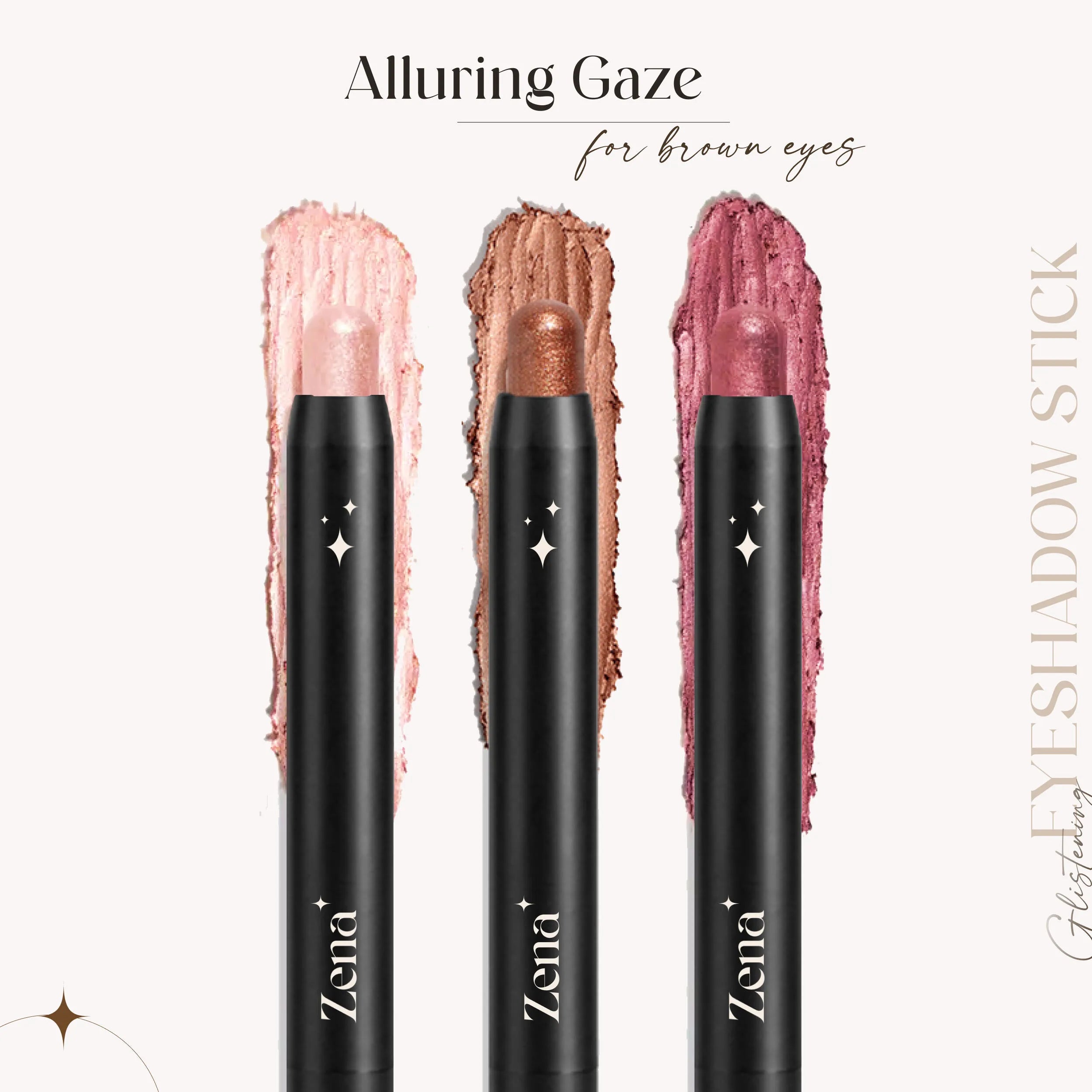 Radiant Allure - Glistening Waterproof Eyeshadow Stick TRIOs