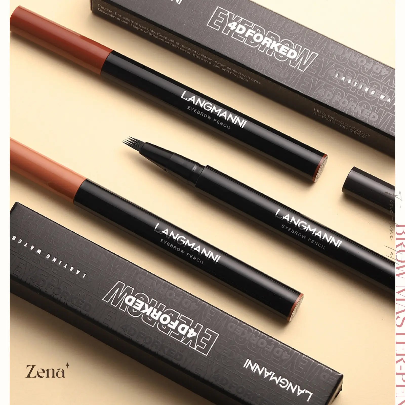 Waterproof Zena Eyebrow Tint Pen resisting water droplets