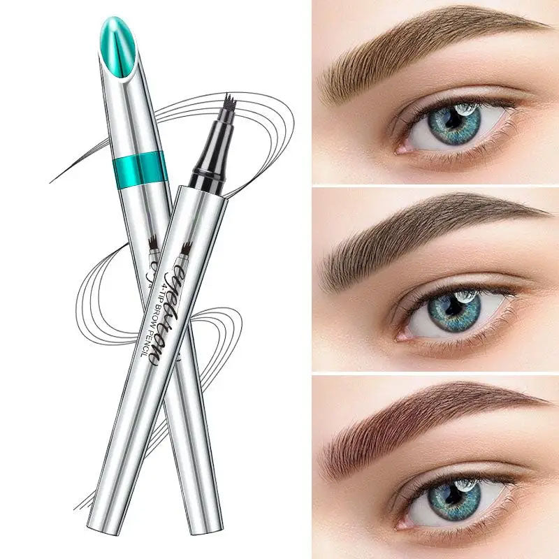 Professional eyebrow tinting and lamination kit with fork head pencil