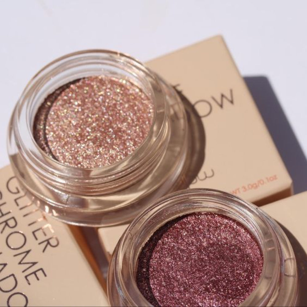 Waterproof glitter eyeshadow cream in 7 vibrant shades for all-day wear