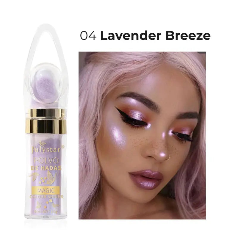 Silky-smooth glitter powder for targeted illumination