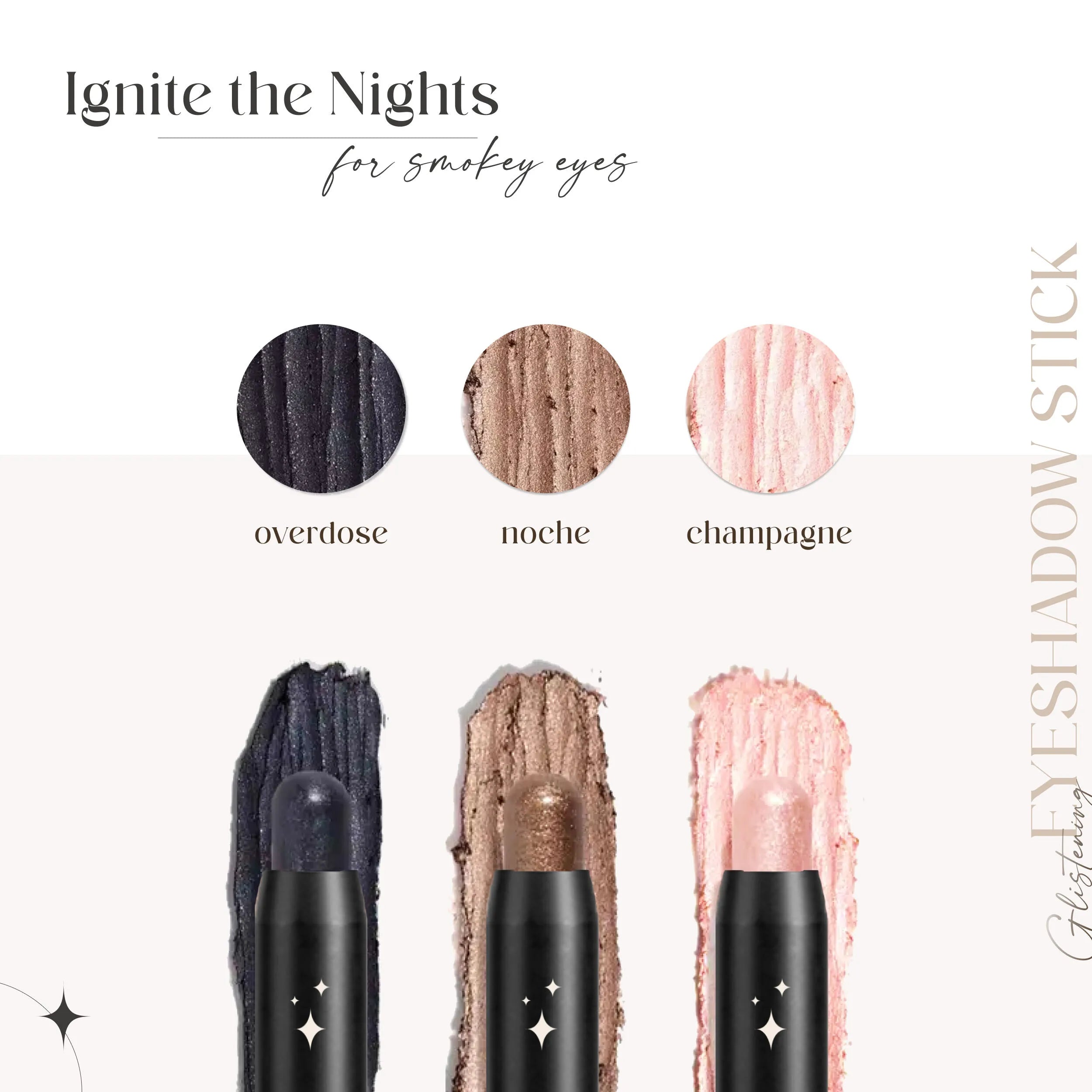 Radiant Allure - Glistening Waterproof Eyeshadow Stick TRIOs