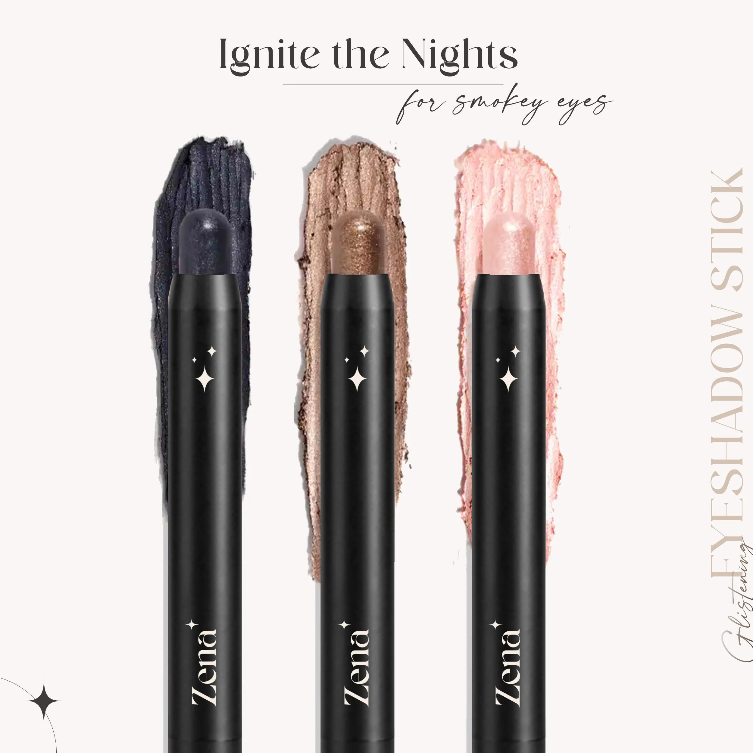 Radiant Allure - Glistening Waterproof Eyeshadow Stick TRIOs