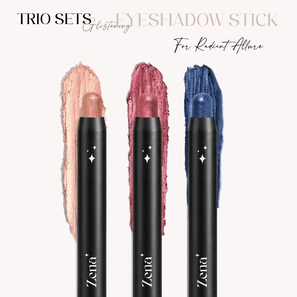 Radiant Allure - Glistening Waterproof Eyeshadow Stick TRIOs