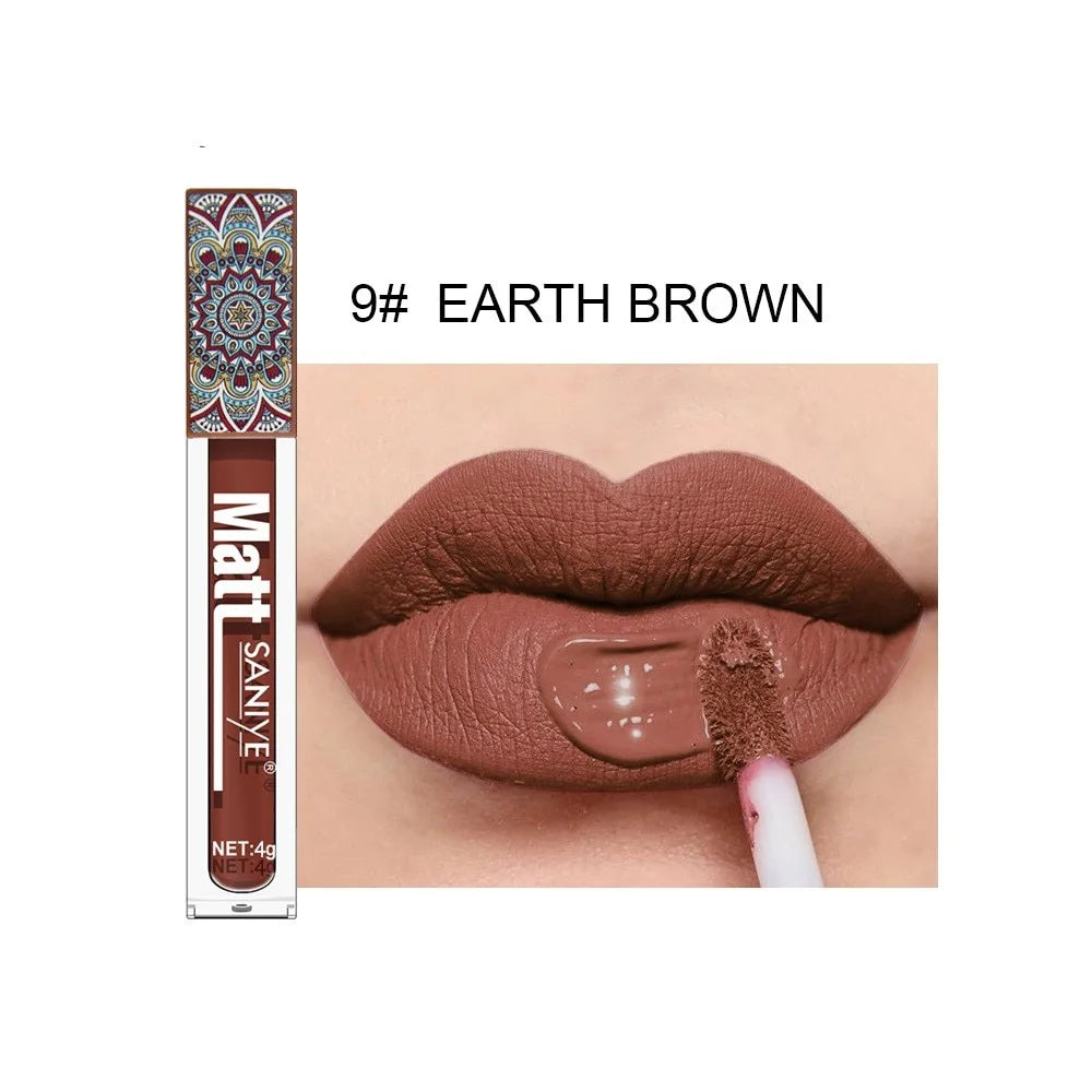 brown lipgloss with mica