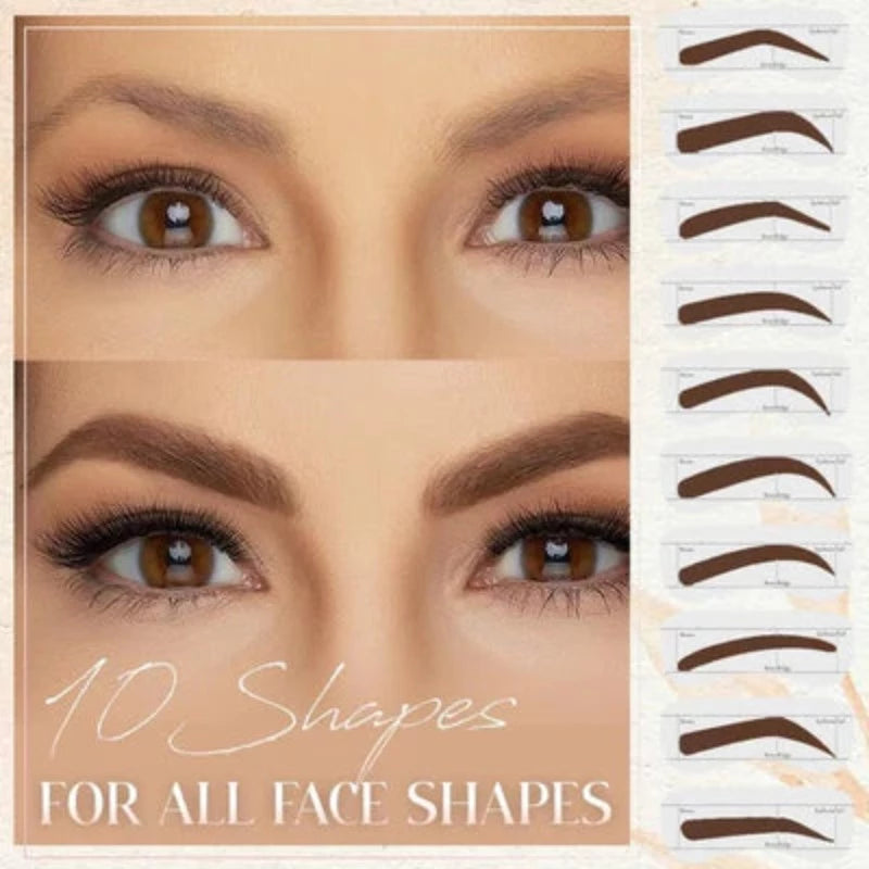 Waterproof Eyebrow Stencil & Stamp Kit - 3 colors